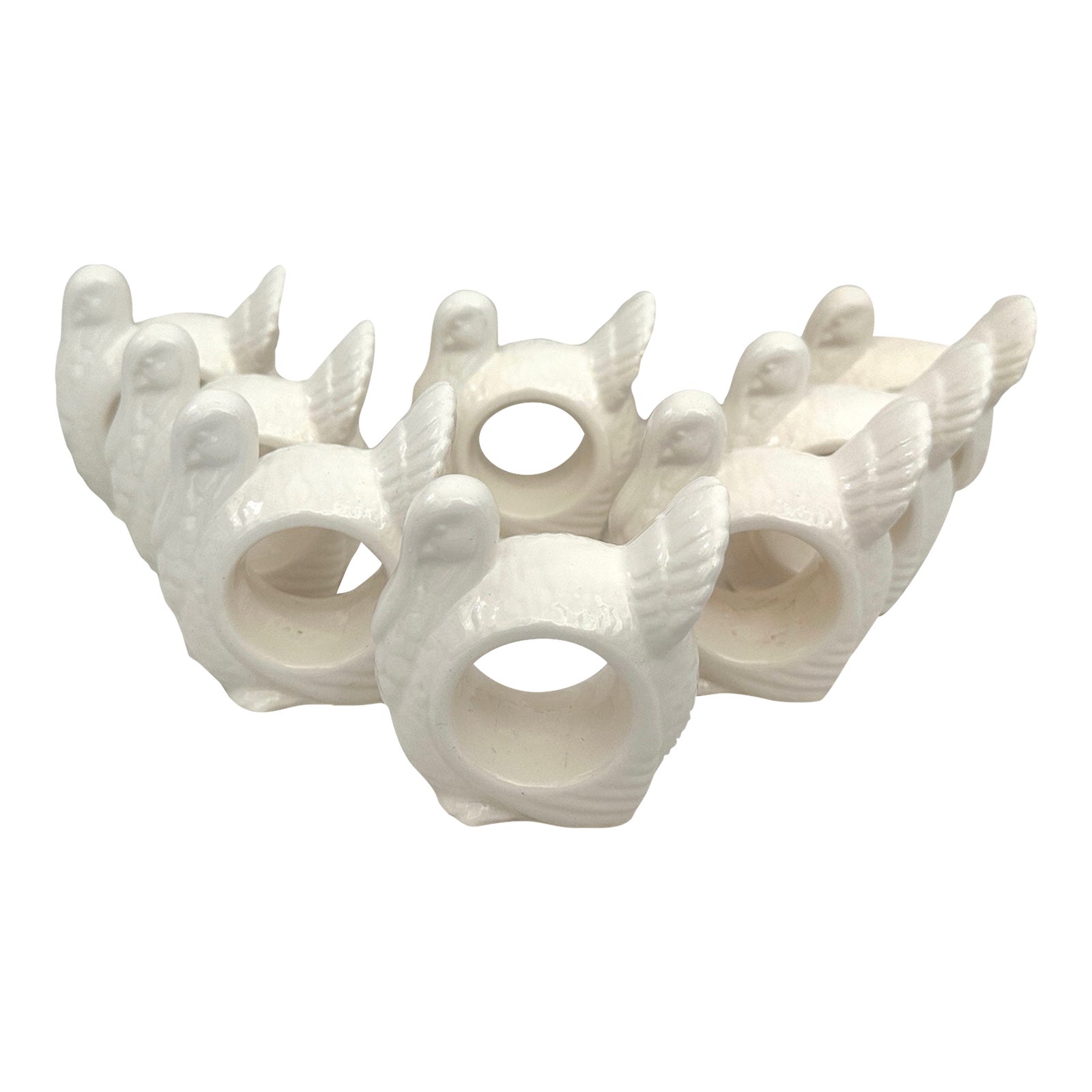 Vintage Ceramic Turkey Napkin RingsSet of 8 Chairish