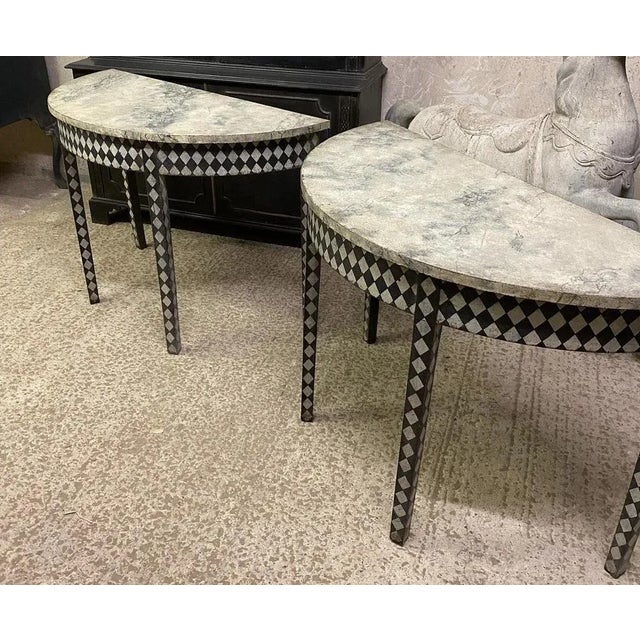 Painted Georgian Side Tables, 1830, Set of 2 For Sale - Image 4 of 10