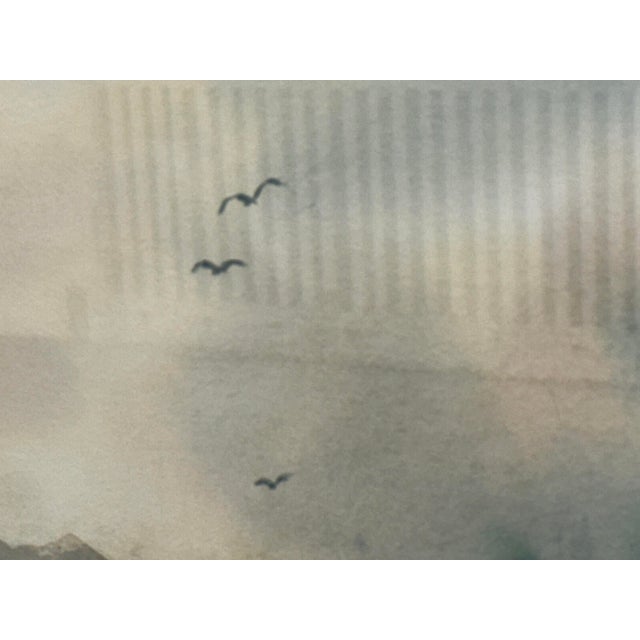 Mid 20th Century Russ Hensling Colonial Style White House Watercolor, Signed For Sale - Image 5 of 12