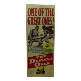 Vintage Movie Poster Tony Curtis & Sidney Poitier "The Defiant Ones" - 1958 For Sale