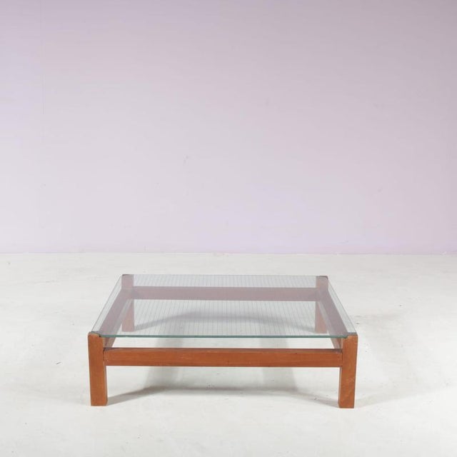Low Wooden Coffee Table, Netherlands, 1960s For Sale - Image 3 of 9