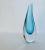 Vintage; C.1970's, Italian Murano hand-blown Mandruzzato undulating feminine, curved vase, in an alluring aqua blue or...