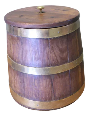 Nautical Grog Tub Barrel in Oak and Brass