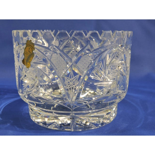 Traditional 1960s Imperlux German Crystal Glass Ice Bucket For Sale - Image 3 of 8