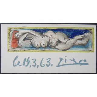Pablo Picasso, Petit nu couché, Nude, Lithograph For Sale