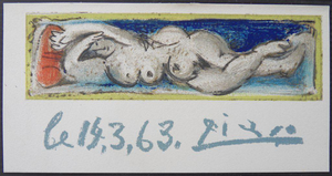Pablo Picasso, Petit nu couché, Nude, Lithograph