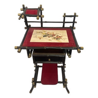 French Aesthetic Mouvement, Ebonized Bamboo Vanity, c.1890 For Sale