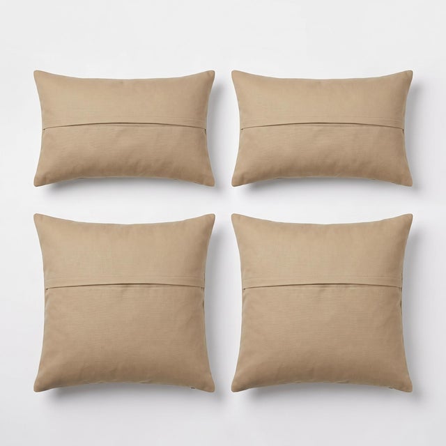 Turkish Wool Lumbar Kilim Pillow Cover 16'' X 24'' & 19'' X 19'' - Set of Four For Sale - Image 4 of 4