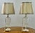 Vintage Neoclassical Style Frosted Glass Urn Table Lamps, Silver Base, a Pair An elegant pair of Neoclassical style table...