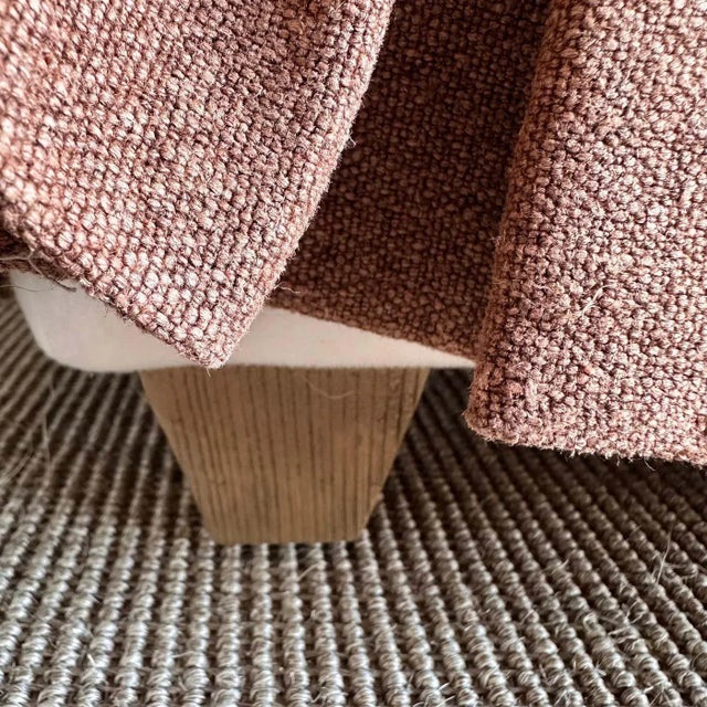 Slipcovered Bench in 100% Pure Linen With Pleated Skirt Detail For Sale - Image 4 of 6