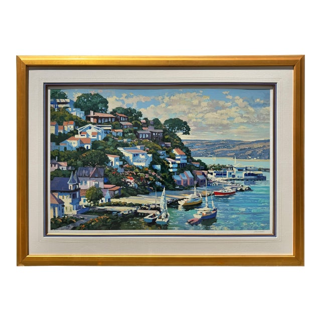 Howard Behrens Sausalito Limited Edition Signed and Numbers Serigraph Print Cxxxix-Clxxv(138/175) For Sale