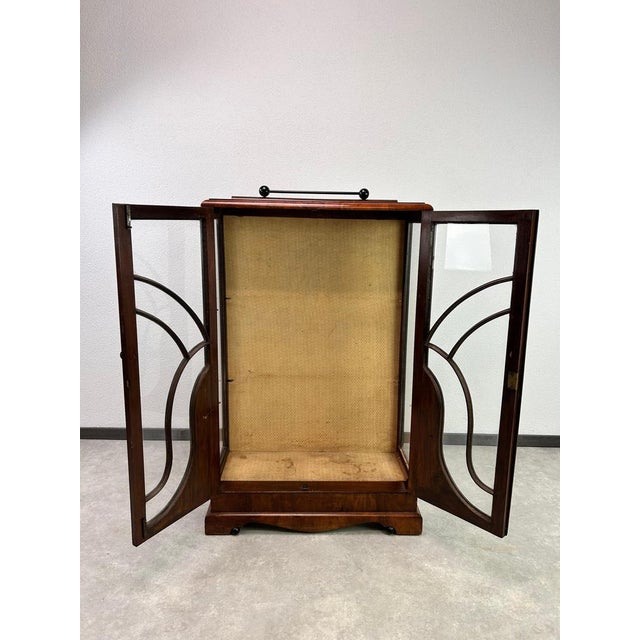 Small Art Deco Display Cabinet in Walnut, 1930s For Sale - Image 11 of 14