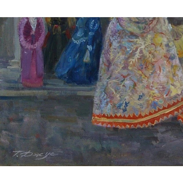 Venice Carnival Oil Painting, Ukrainian Artist, Socialist Realism 85-105 For Sale - Image 4 of 6