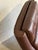 Dark Brown Tufted Leather Swivel Lounge Chair Danish Mid-Century Modern 1970s For Sale - Image 4 of 9