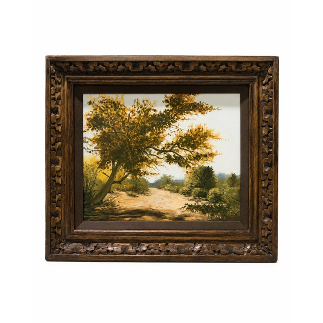 1971 Original Acrylic on Canvas Painting by James L. Reed in Original Wood Frame For Sale - Image 10 of 10