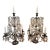 Exquisite Pair of Vintage Crystal Girandole Candelabra 5 Light Mantel Garnitures For Sale