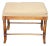 Vintage Faux Bamboo Upholstered Vanity Foot Stool For Sale