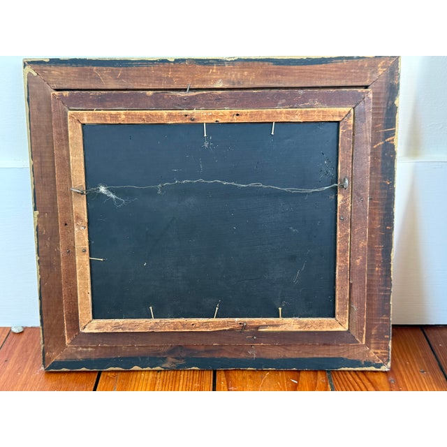 Early 20th Century Miniature Ship at Sea Oil Painting For Sale - Image 9 of 9