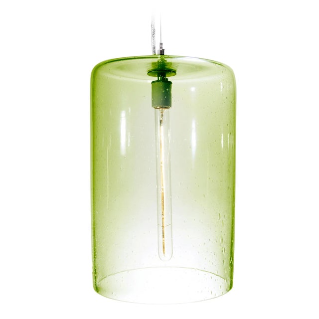 Tempo Zephyr Pendant Light from the Fizz Collection in Citron For Sale - Image 4 of 4