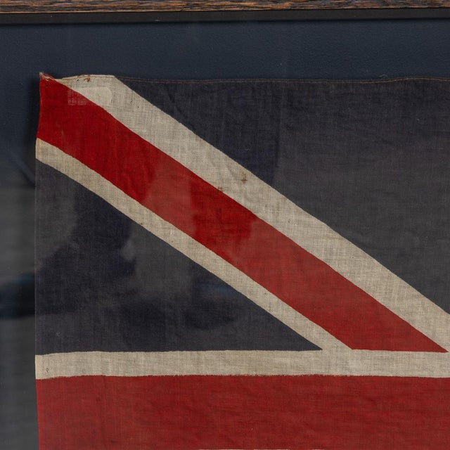 Vintage Glass to Glass Framed Union Flag, 1940s For Sale - Image 3 of 12
