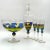 Antique Hand Painted Glass Bareware Set and Vase, Germany, 1930s, Set of 5 For Sale - Image 3 of 5