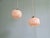Metal Art Deco Pendant Lights in Pink Marbled Opaline Glass, 1930s, Set of 2 For Sale - Image 7 of 15