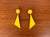 Postmodern Yellow Ear Clips, 1980s, Set of 2 For Sale - Image 9 of 9