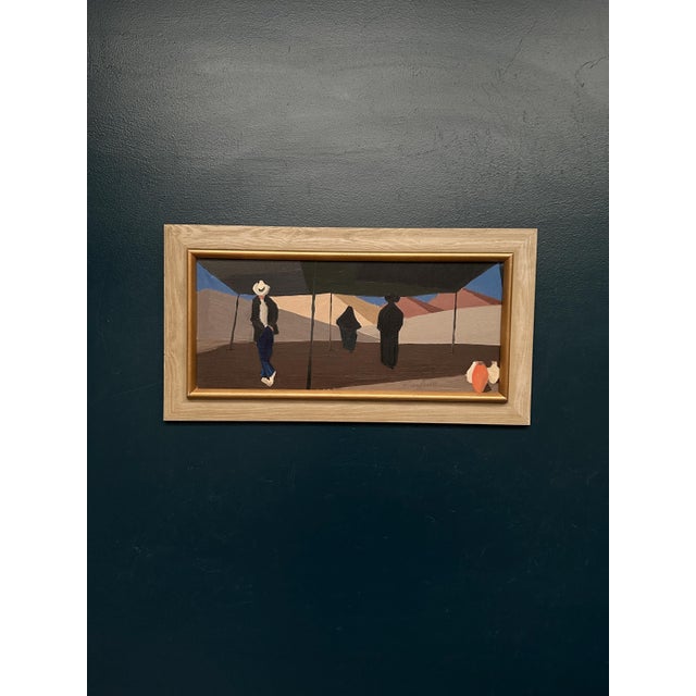 Eric Andreas Ros, Desert Market, 1950s, Oil Painting on Canvas, Framed For Sale - Image 5 of 14