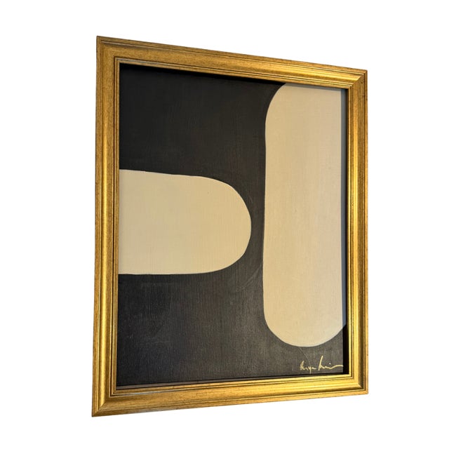 Mid-Century Modern Contemporary Abstract Expressionist Painting by Bryan Boomershine Framed For Sale - Image 3 of 6