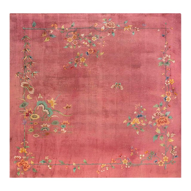 1930s Square Chinese Art Deco Carpet ( 11'8" x 12' - 355 x 365 cm ) For Sale
