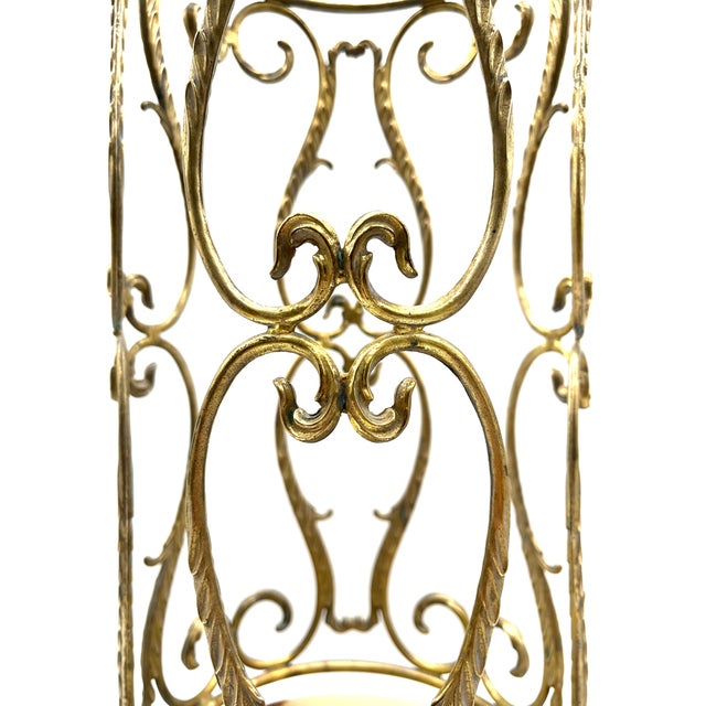 Brown Hollywood Regency Brass and Onyx Marble Umbrella Stand from Banci Firenze, 1970s For Sale - Image 8 of 18