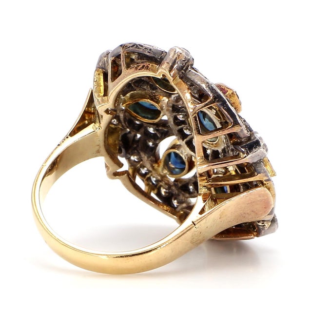 2.57 Carat Blue Sapphire and Diamond Gold Ring, Size 7.75 For Sale In New York - Image 6 of 9