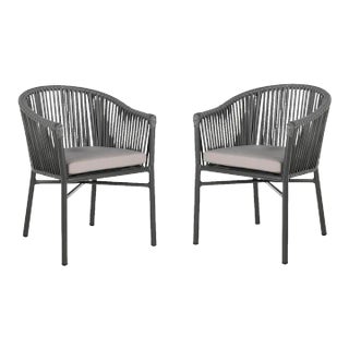 Kofi Rope Chair, Set of 2 - Gray For Sale