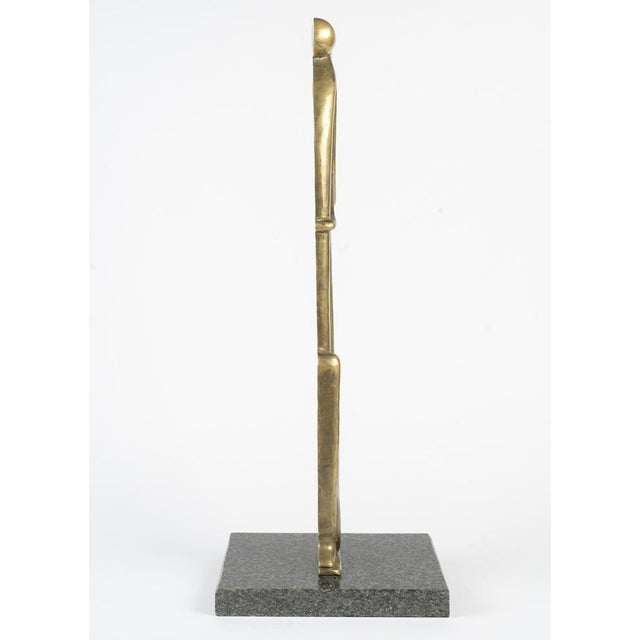 1950s Abstract Sculpture, Patina-Finished Bronze with a Granite Base, 1950s For Sale - Image 5 of 7