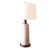 Marshall Studios M191 Lamp Matte White With Sky Blue Brushed Glaze C. 1980s For Sale