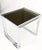 Set of Wide Rectangle Shape Chrome & Smoked Glass Nesting End Side Tables For Sale - Image 11 of 18