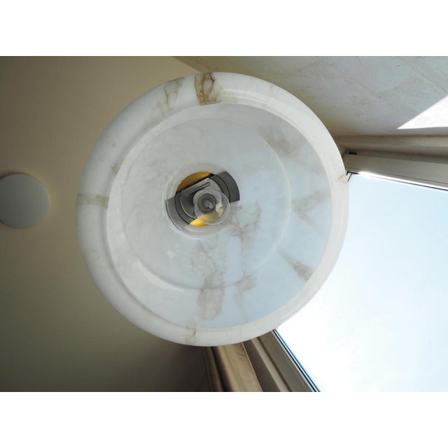 Metal Mid-Century Glass Chandelier attributed to Stefan Tabery, Bohemia, 1960s For Sale - Image 7 of 11