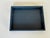 Minimalist Made Goods Co Aisling Med. Navy Ostrich Tray. Low profile rectangular shape, deep navy finish. Showroom floor...