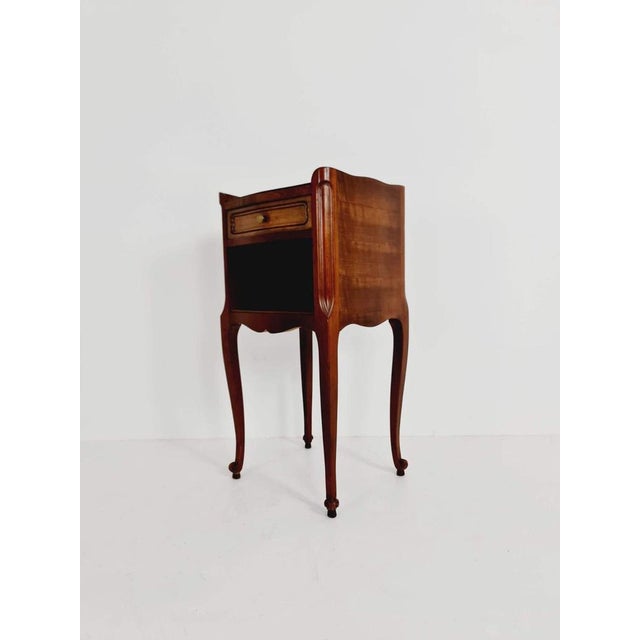 Art Deco French Oak Bedside Table, 1960s For Sale - Image 3 of 11