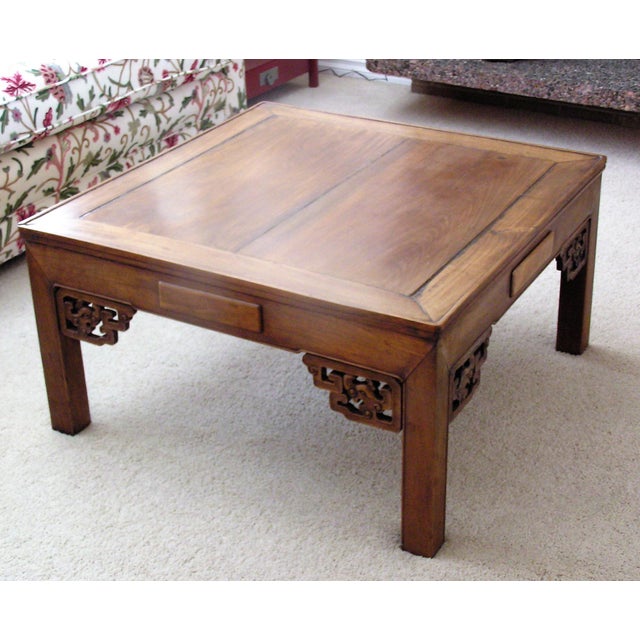 20th Century Chinese Rosewood Coffee Table Formerly a Mahjong Table