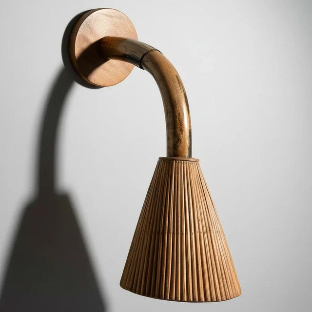 Not Yet Made - Made To Order Cone 002 Organic Rattan Wall Lamp For Sale - Image 5 of 5