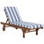 Newport Chaise Lounge, Baby Blue Stripe For Sale - Image 12 of 13