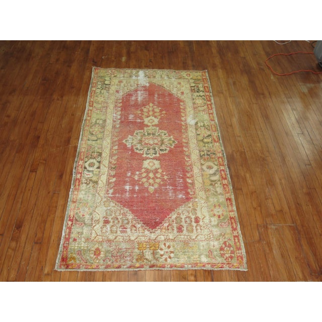 Distressed Antique Angora Oushak Rug - 4'5" x 8'6" For Sale In New York - Image 6 of 6