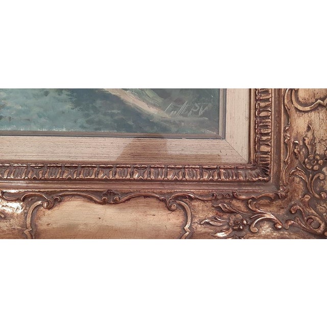 1970s Pietro Virgilio Lietti, Rural Landscape, 1970, Oil on Canvas, Framed For Sale - Image 5 of 18