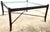 Metal Maitland Smith Style Faux Bamboo Glass & Leather Cocktail Table For Sale - Image 7 of 13