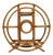 Round Rattan, Bamboo and Wicker Shelf, Italy, 1970s For Sale