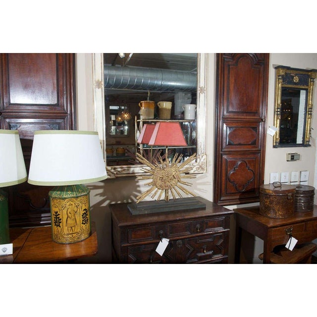 Gold Carved Giltwood Sunburst Mounted as a Lamp For Sale - Image 8 of 8