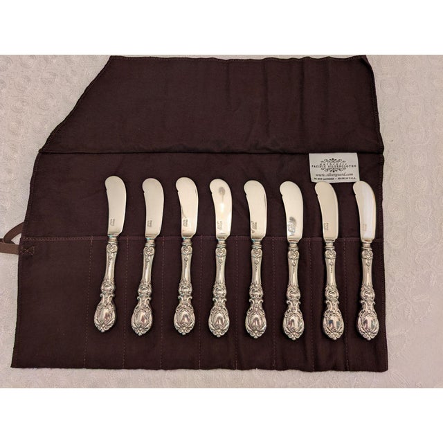 Early 20th Century Reed & Barton "Francis I" All Sterling Silver Butter Spreaders, Old Mark, Lot of 8 For Sale - Image 11 of 11