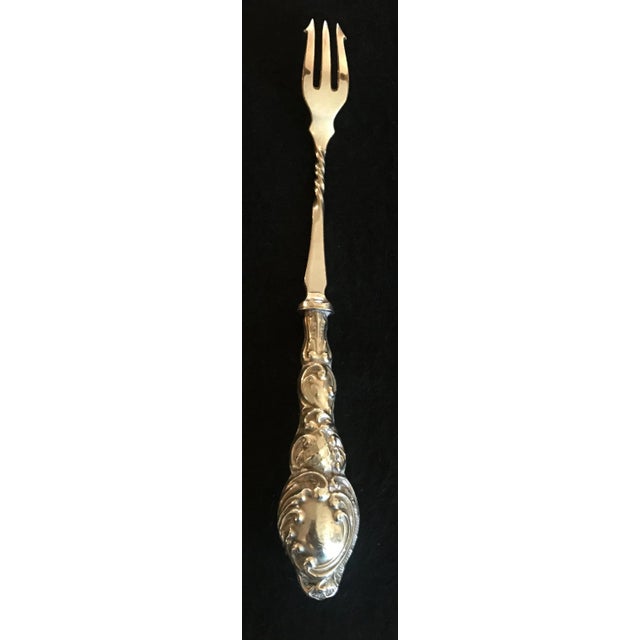 Antique British Silver Pickle Fork or Hors d'Oeuvres Fork For Sale - Image 4 of 8