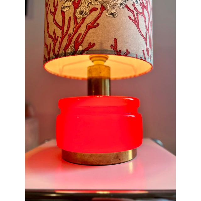 Opal Glass Table Lamp from Peill & Putzler, 1960s For Sale - Image 3 of 7